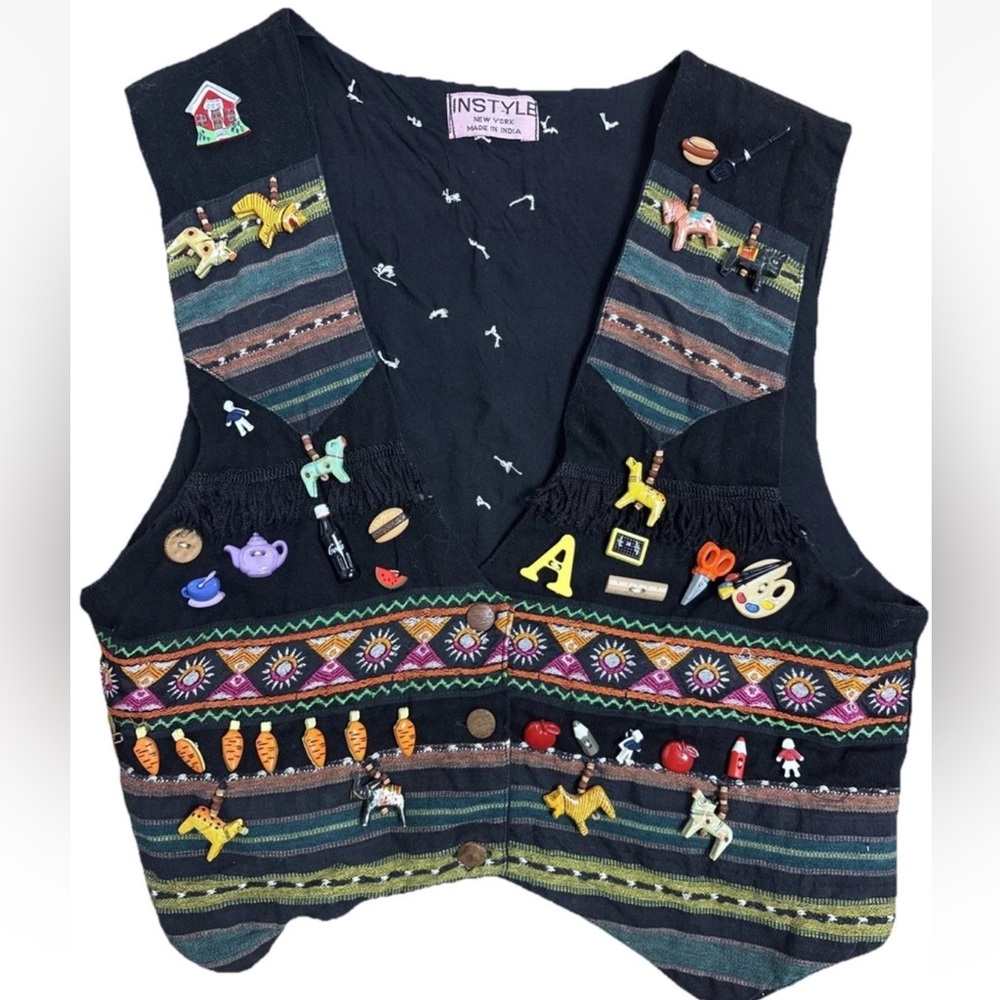 100th Day Of School XS Teacher Vest Shirt Hippie Safari Cowgirl Southwest Retro
